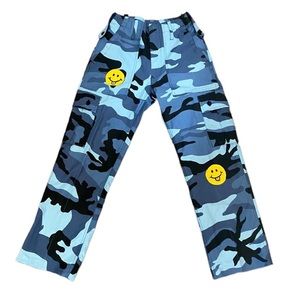 Unisex Casual Street Fashion Camo Up cycled Cargo Pants Army Combat Military